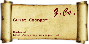 Gunst Csongor névjegykártya